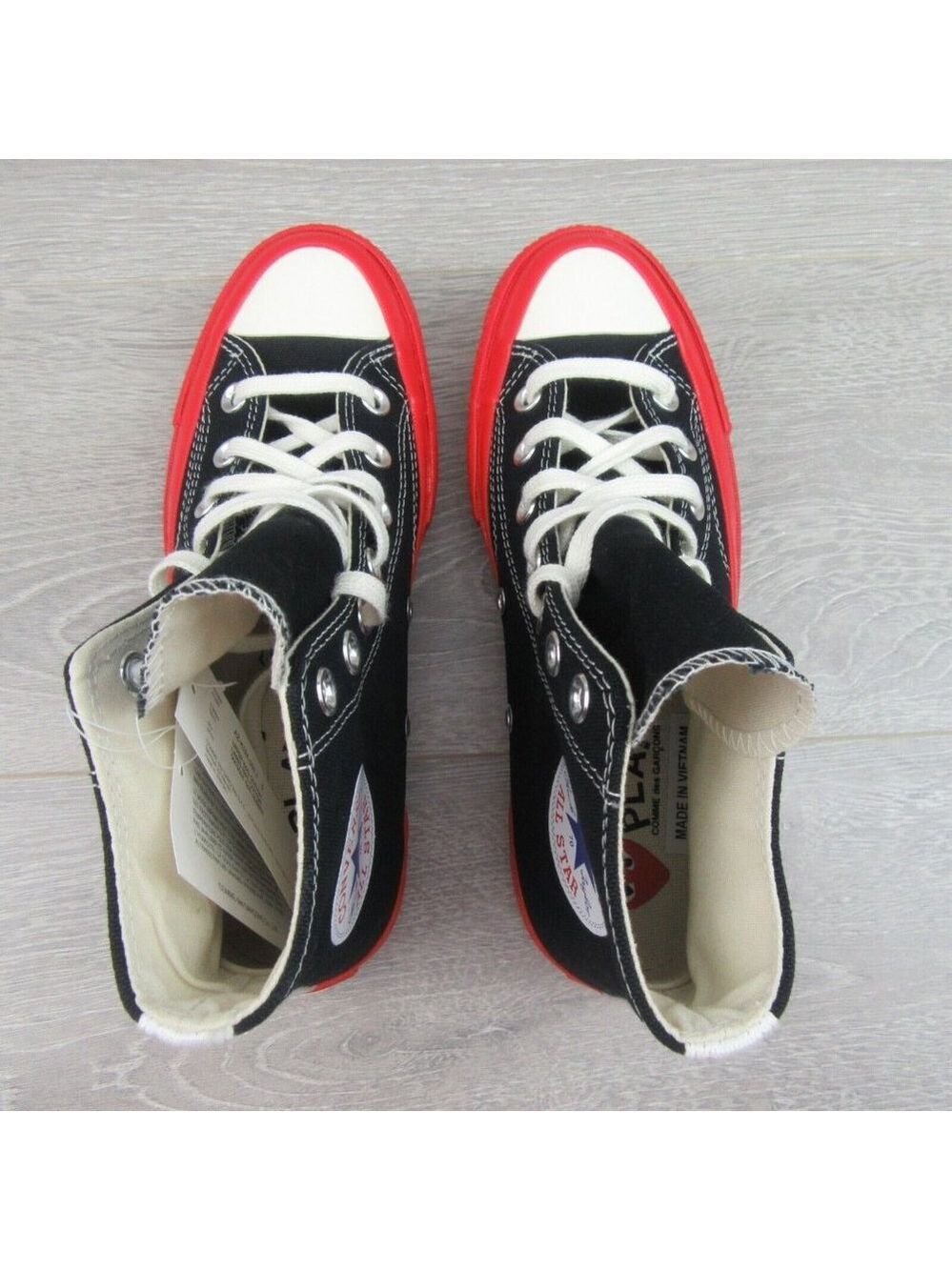 Converse x Chuck 70 HI Comme des Garcons CDG PLAY Sneakers Mens 5 / Womens 7 NEW - Picture 9 of 14